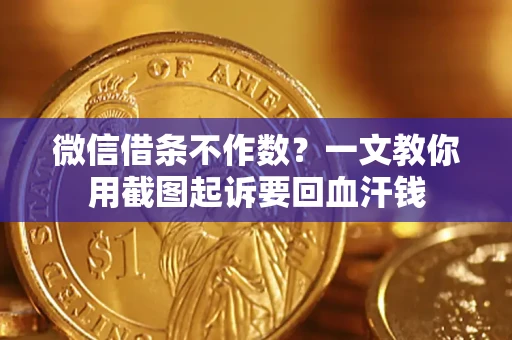 武汉微信借条不作数？一文教你用截图起诉要回血汗钱
