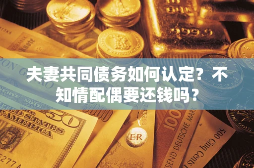 武汉夫妻共同债务如何认定？不知情配偶要还钱吗？