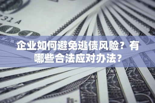 武汉企业如何避免逃债风险？有哪些合法应对办法？