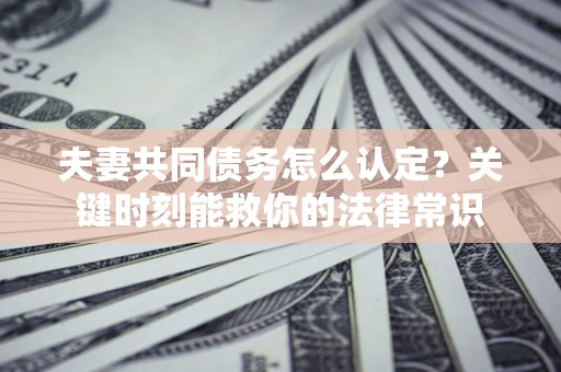 武汉夫妻共同债务怎么认定？关键时刻能救你的法律常识